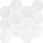 White/Natural Hexagon Mosaic