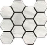 Bianco/Natural Hexagon Mosaic