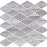 Silver/Natural Rhomboid Mosaic