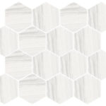 White/Natural Hexagon Mosaic