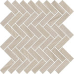 Avorio/Natural Herringbone Mosaic