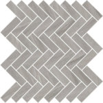 Grey/Natural Herringbone Mosaic